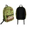 Green & Brown Toile Backpack front and back - Apvl
