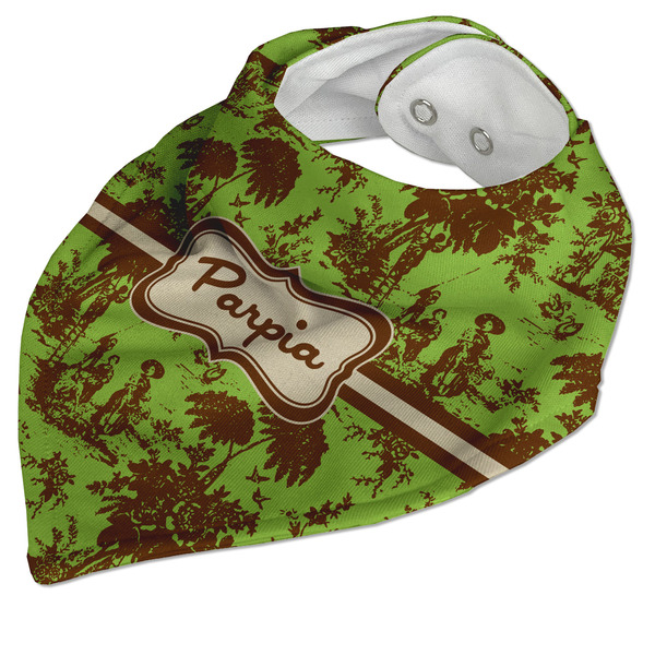 Green & Brown Toile Bandana Closed