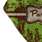 Green & Brown Toile Bandana Detail