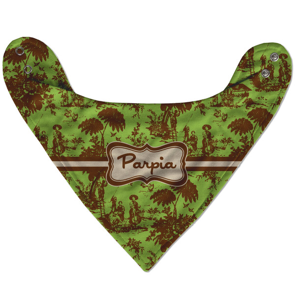 Green & Brown Toile Bandana Flat Approval