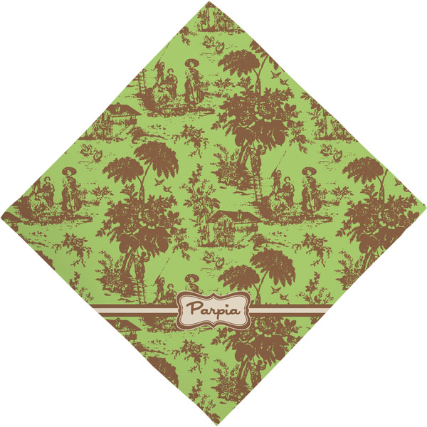 Green & Brown Toile Bandana - Full View