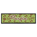 Green & Brown Toile Bar Mat (Personalized)