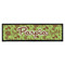 Green & Brown Toile Bar Mat - Large - FRONT