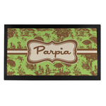 Green & Brown Toile Bar Mat - Small (Personalized)