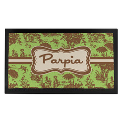Green & Brown Toile Bar Mat - Small (Personalized)