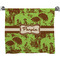 Green & Brown Toile Bath Towel (Personalized)