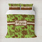 Green & Brown Toile Duvet Cover Set - Full / Queen (Personalized)