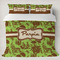 Green & Brown Toile Bedding Set- King Lifestyle - Duvet