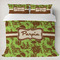 Green & Brown Toile Duvet Cover Set - King (Personalized)