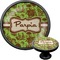 Green & Brown Toile Black Custom Cabinet Knob (Front and Side)