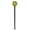 Green & Brown Toile Black Plastic 7" Stir Stick - Round - Single Stick