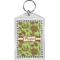Green & Brown Toile Bling Keychain (Personalized)