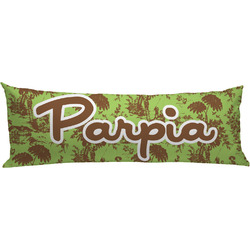 Green & Brown Toile Body Pillow Case (Personalized)