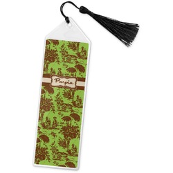 Green & Brown Toile Book Mark w/Tassel (Personalized)