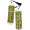 Green & Brown Toile Bookmark with tassel - Front and Back