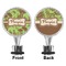 Green & Brown Toile Bottle Stopper - Front and Back