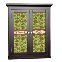 Green & Brown Toile Cabinet Decal - Custom Size (Personalized)