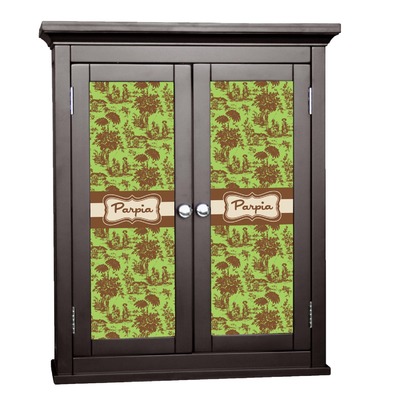 Green & Brown Toile Cabinet Decal - XLarge (Personalized)