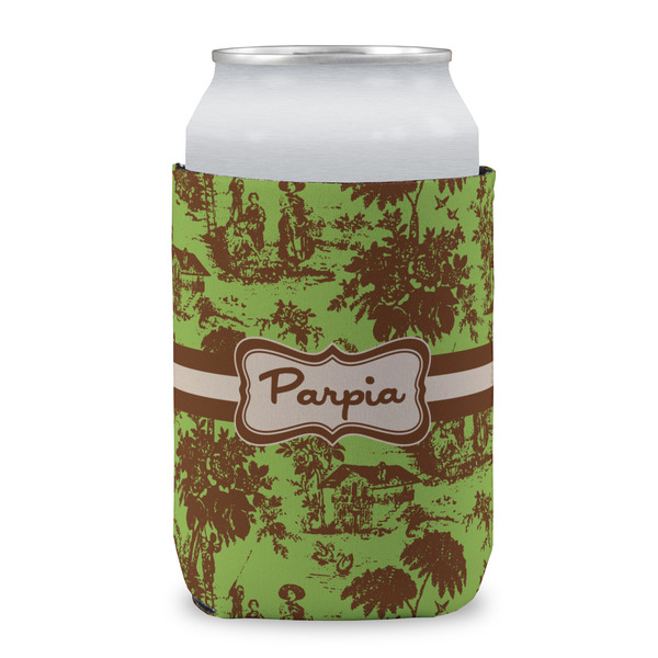 Green & Brown Toile Can Sleeve