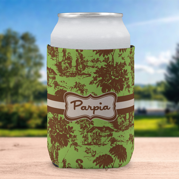 Green & Brown Toile Can Sleeve - LIFESTYLE (single)