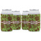 Green & Brown Toile Can Cooler (12 oz) - Set of 4 w/ Name or Text