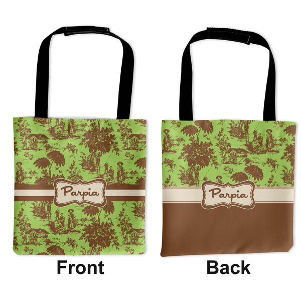 Green & Brown Toile Car Bag - Apvl