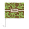 Green & Brown Toile Car Flag - Large - FRONT
