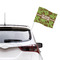 Green & Brown Toile Car Flag - Large - LIFESTYLE