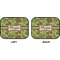 Green & Brown Toile Car Floor Mats (Back Seat) (Approval)