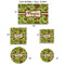 Green & Brown Toile Car Magnets - SIZE CHART