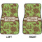 Green & Brown Toile Car Mat Front - Approval