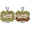 Green & Brown Toile Car Ornament (Approval)