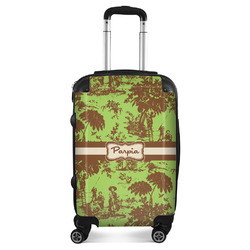 Green & Brown Toile Suitcase (Personalized)