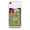 Green & Brown Toile Cell Phone Credit Card Holder w/ Phone