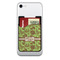 Green & Brown Toile 2-in-1 Cell Phone Credit Card Holder & Screen Cleaner (Personalized)