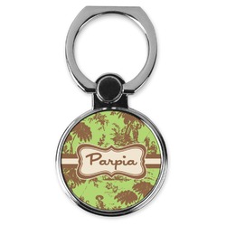 Green & Brown Toile Cell Phone Ring Stand & Holder (Personalized)