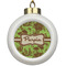 Green & Brown Toile Ceramic Ball Ornaments Parent