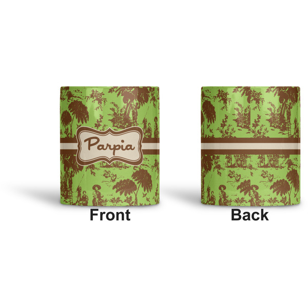 Green & Brown Toile Ceramic Pen Holder - Apvl