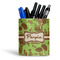 Green & Brown Toile Ceramic Pen Holder - Main