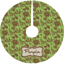 Green & Brown Toile Tree Skirt (Personalized)