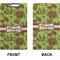 Green & Brown Toile Clipboard (Legal) (Front + Back)