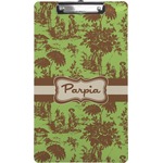 Green & Brown Toile Clipboard (Legal Size) (Personalized)