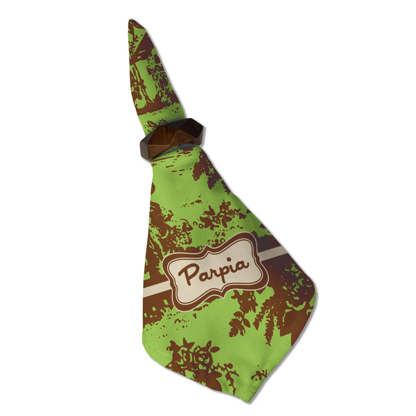 Green & Brown Toile Cloth Napkins - Personalized Dinner (Folded in Ring) (MAIN)