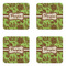 Green & Brown Toile Coaster Set - APPROVAL