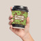 Green & Brown Toile Coffee Cup Sleeve - LIFESTYLE