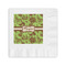 Green & Brown Toile Coined Cocktail Napkins (Personalized)