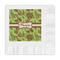 Green & Brown Toile Embossed Decorative Napkin - Front View