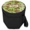 Green & Brown Toile Collapsible Personalized Cooler & Seat (Closed)