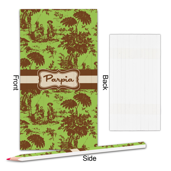 Green & Brown Toile Colored Pencils - Approval