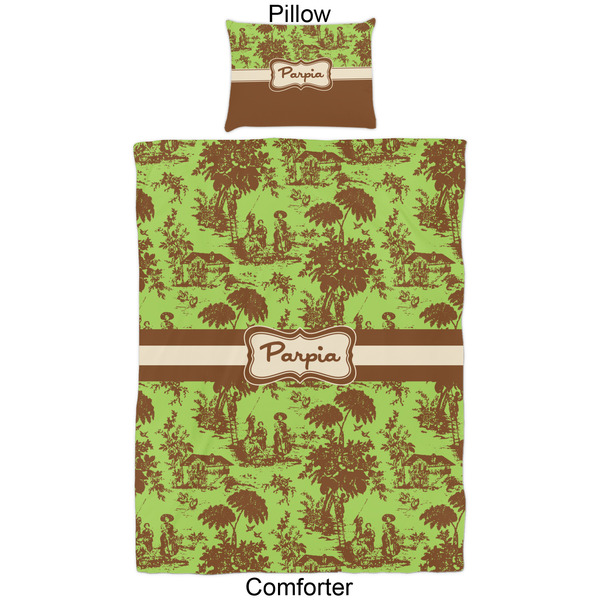 Green & Brown Toile Comforter Set - Twin - Approval